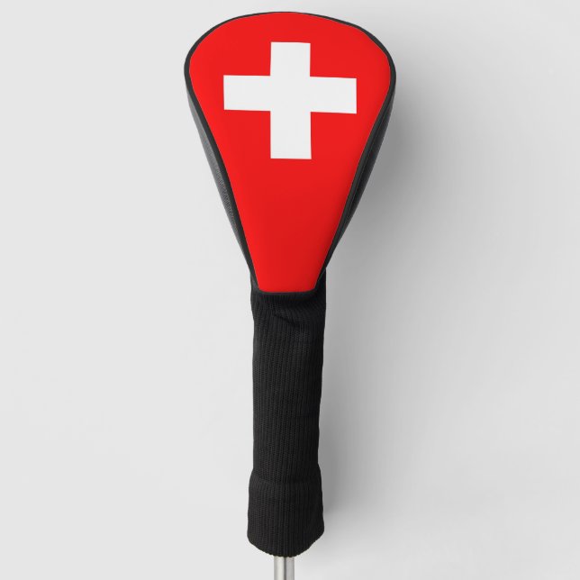 Golf Driver Cover with Flag of Switzerland (Front)