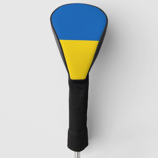 Golf Driver Cover with Flag of Ukraine (Front)