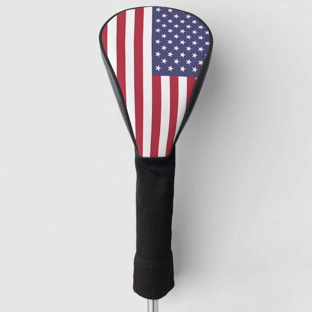 Golf Driver Cover with Flag of USA (Front)