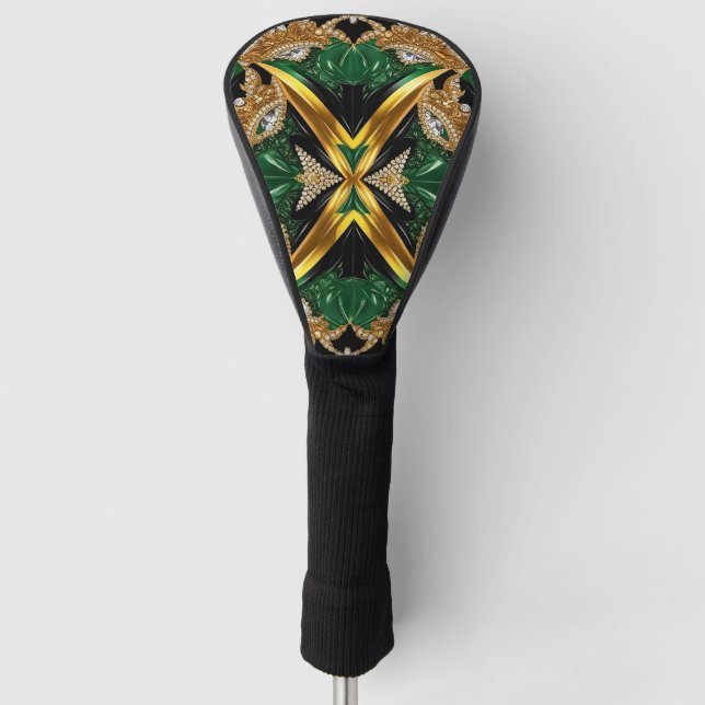 Golf Driver Cover with Jamaican Colours (Front)