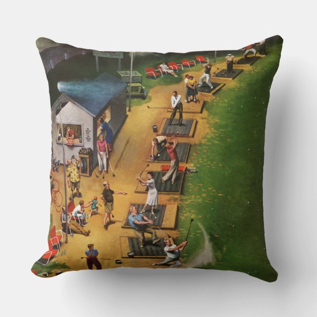 Golf Driving Range by John Falter Cushion (Front)