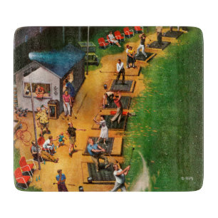 Golf Driving Range by John Falter Cutting Board