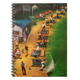 Golf Driving Range by John Falter Spiral Notebook