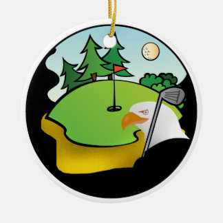 Golf Eagle Ceramic Tree Decoration