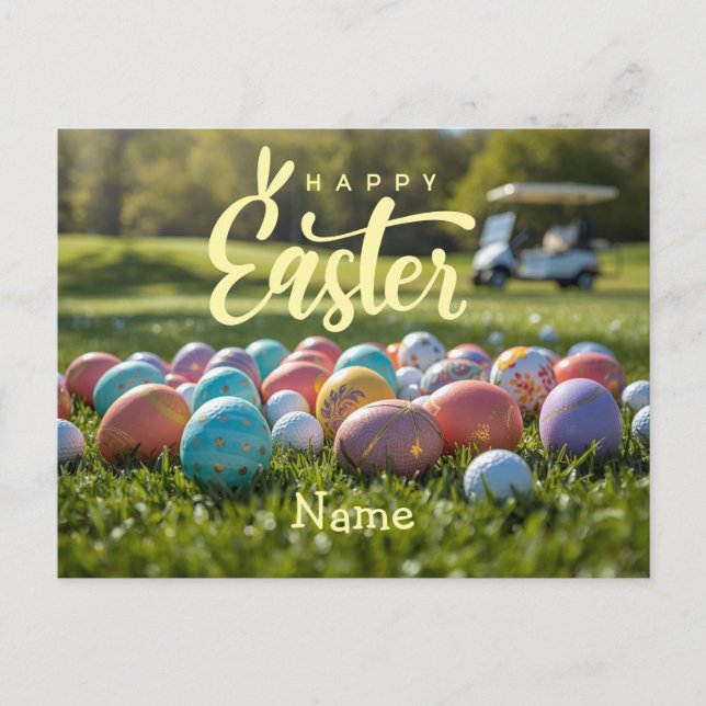 Golf  Easter Holiday for golfer  Postcard (Front)