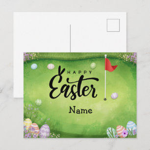 Golf Easter Holiday for golfer Postcard