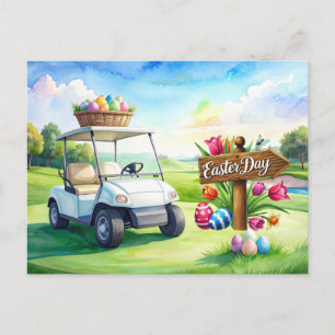 Golf Easter Holiday on golf course Postcard