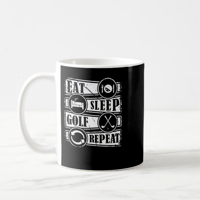 Golf Eat Sleep Golf Repeat 651 golfer Coffee Mug (Left)