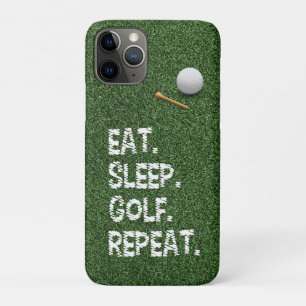Golf Eat Sleep Golf Repeat with putter and ball    Case-Mate iPhone Case