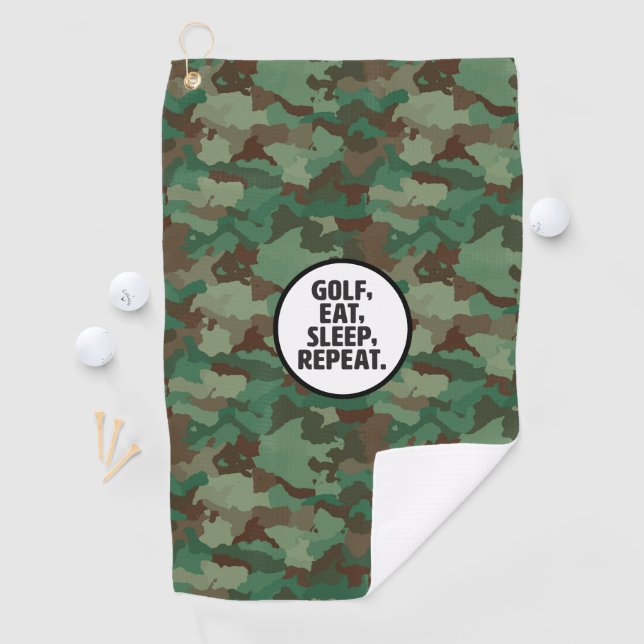Golf, Eat, Sleep, Repeat Golf Towel (InSitu)