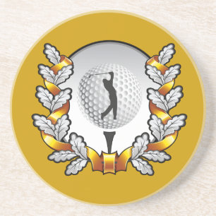 Golf emblem coaster