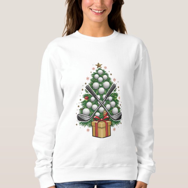 Golf Equipment Christmas Tree Christmas Golf Sweatshirt (Front)