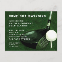 Golf Event Invitation Postcard