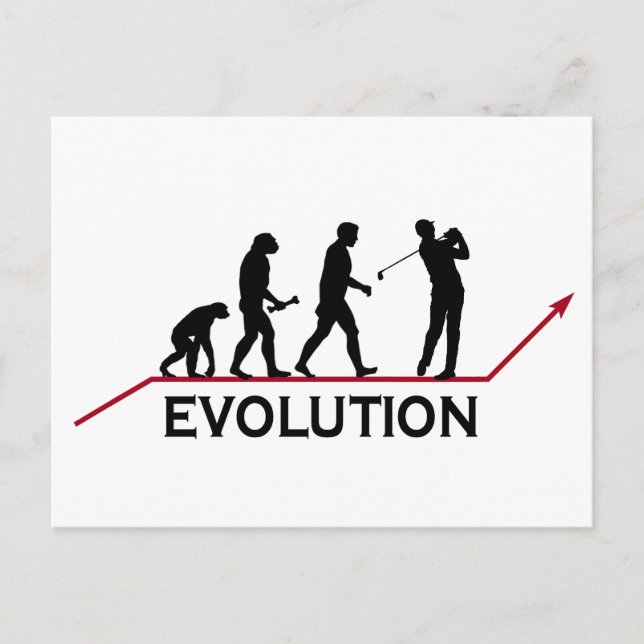 Golf Evolution Postcard (Front)