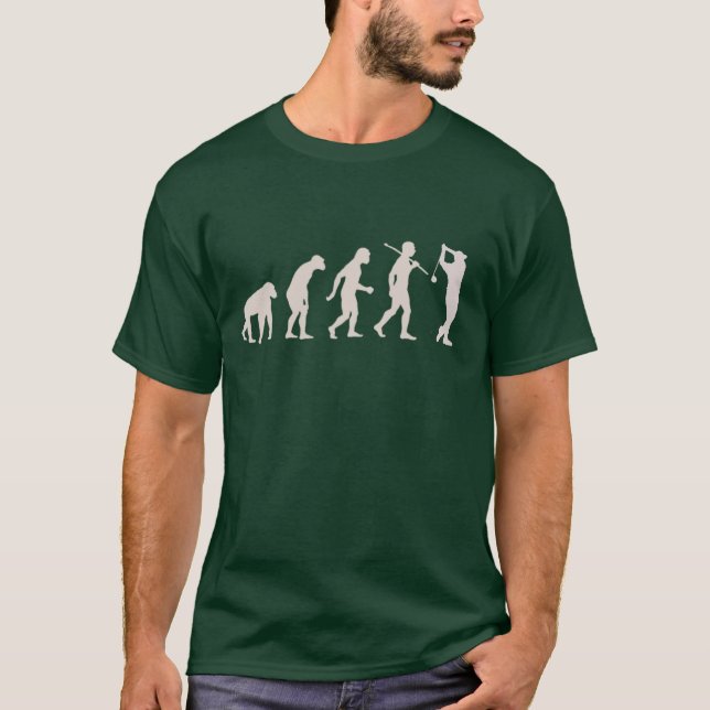 Golf Evolution T-Shirt - Sports Humour Custom Text (Front)