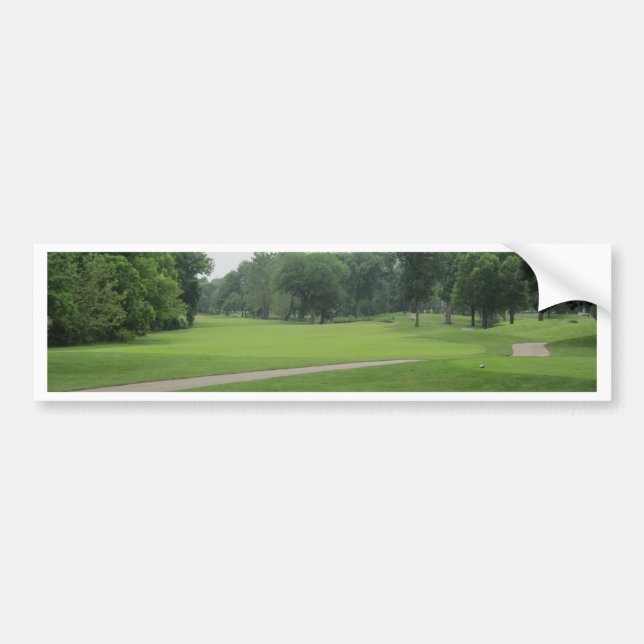 Golf Fairway Print Bumper Sticker (Front)