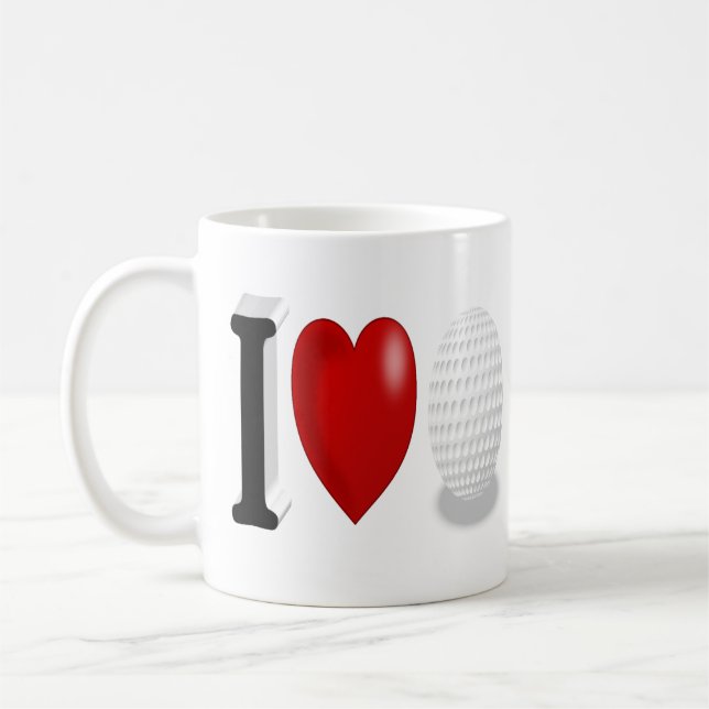 Golf Fan half text Coffee Mug (Left)