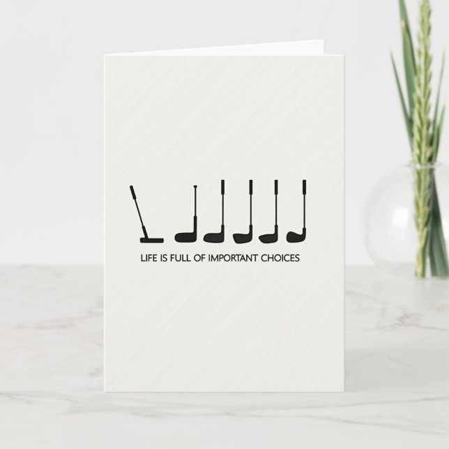 Golf Fathers Day Choices Card (Front)