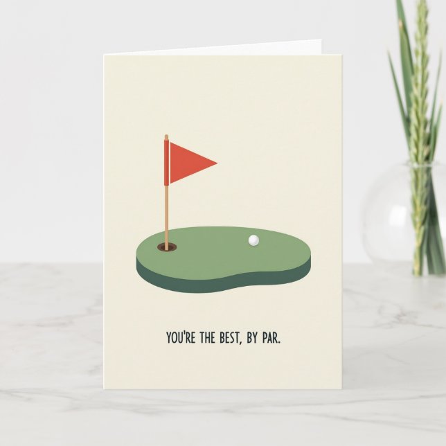 Golf Fathers Day Putting Green Card (Front)