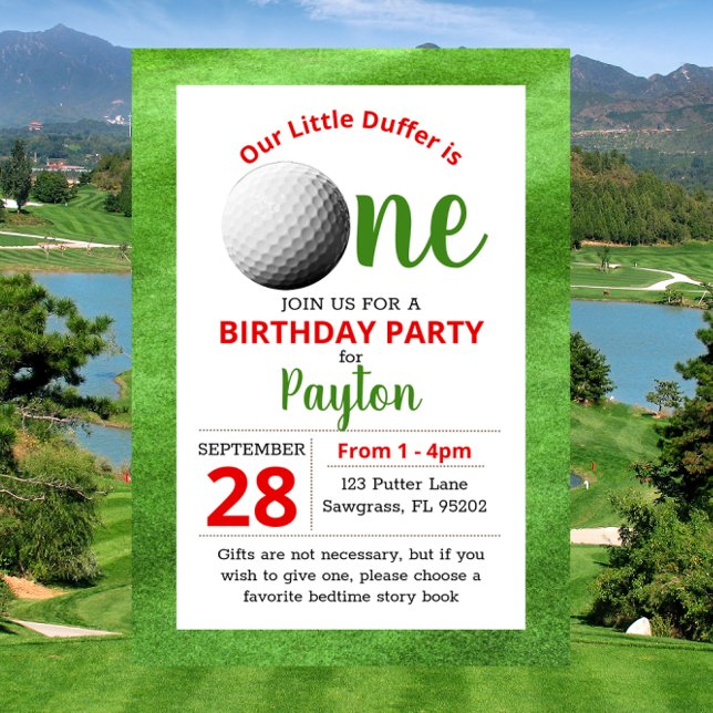 Golf First Birthday Invitation (Creator Uploaded)