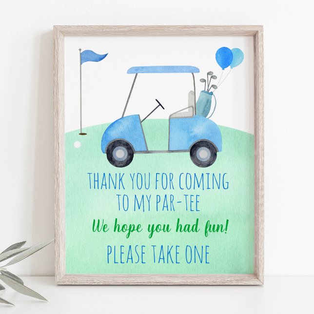 Golf First Birthday Par-tee Favour Sign (Creator Uploaded)
