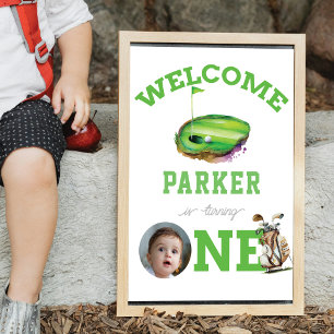 Golf First Birthday Partee Welcome Sign