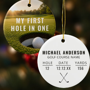Golf First Hole in One Golf Course Photo Ornament