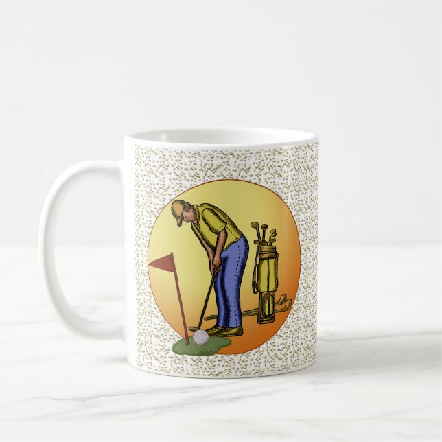 Golf Flag Dad Golfing mug (Left)
