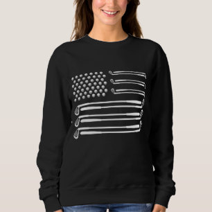 Golf Flag Golfing Ball Club 4th of July Fathers Da Sweatshirt