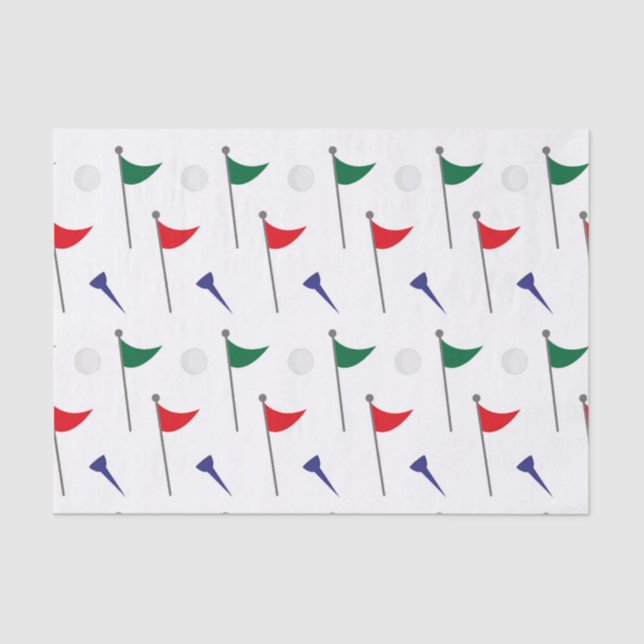 Golf Flags Tissue Paper (Front)