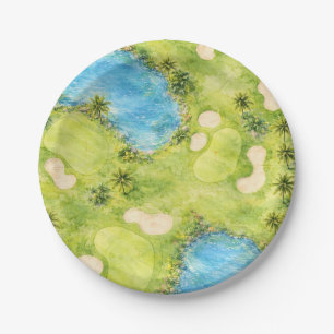 Golf Florida themed Paper Plate