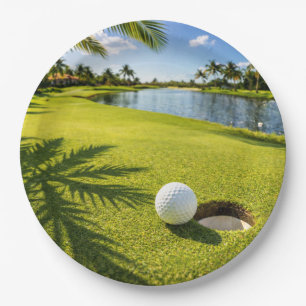 Golf Florida themed Paper Plate