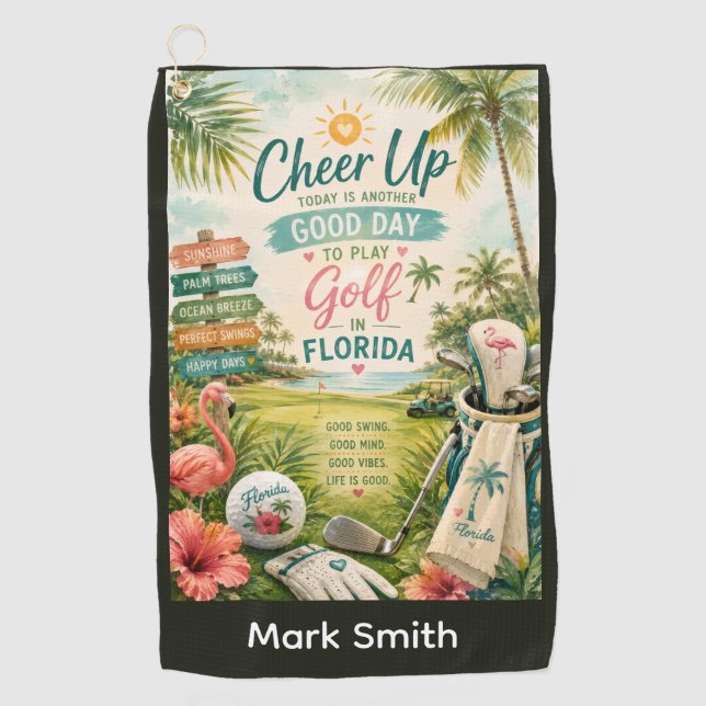 Golf Florida themed  Towel (Front)