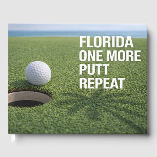 Golf Florida themed with ball on green Guest Book