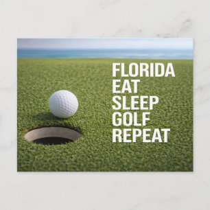Golf Florida themed with ball on green  Postcard