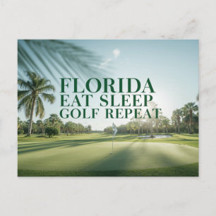 Golf Florida themed with ball on green  Postcard