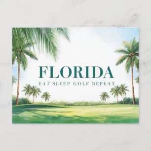 Golf Florida themed with ball on green  Postcard