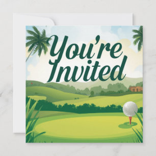 Golf Florida Themed “You’re Invited” invitation