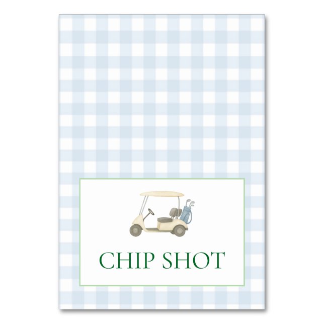 Golf Food Label Table Number (Front)