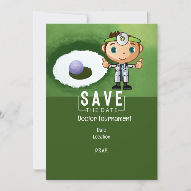Golf for Doctor Golfer Party funny  Invitation (Front)