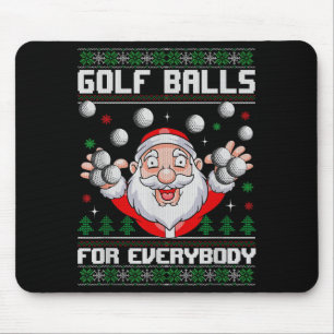 Golf For Everybody Santa Ugly Christmas Golfing Mouse Pad