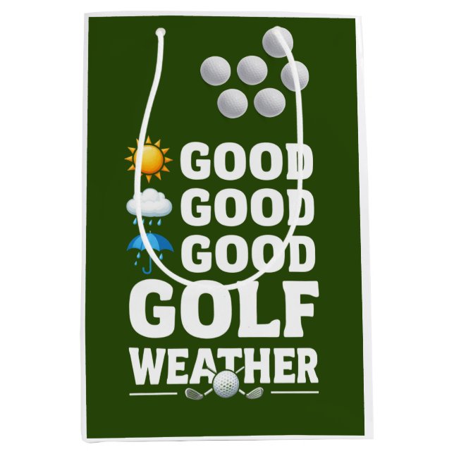 Golf forecast for golfer medium gift bag (Front)