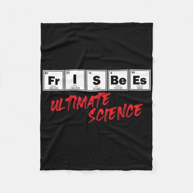 Golf Frisbees Ultimate Science Disc Periodic Table Fleece Blanket (Front)
