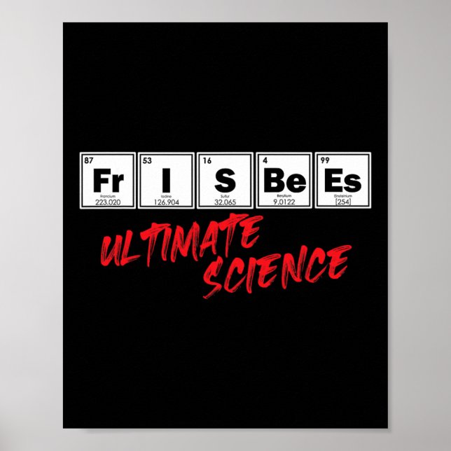Golf Frisbees Ultimate Science Disc Periodic Table Poster (Front)