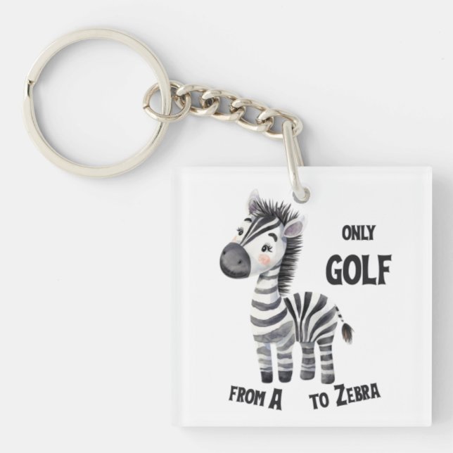 Golf from A to Z, Zebra Key Ring (Front)