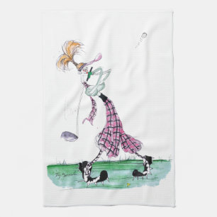 Golf full swing, tony fernandes tea towel