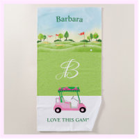Golf Fun Course Cart Monogram Name