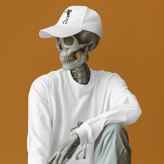 Golf Funny Golfing Skeleton playing Golfer Trucker Hat (Creator Uploaded)