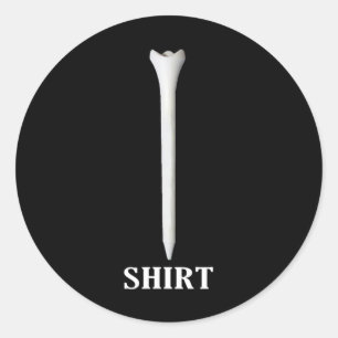 Golf Funny Golfing Tee For Father's Day  Classic Round Sticker