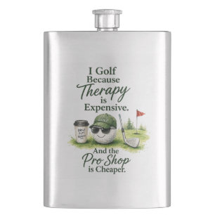 Golf Funny saying for golfer home decoration  Hip Flask